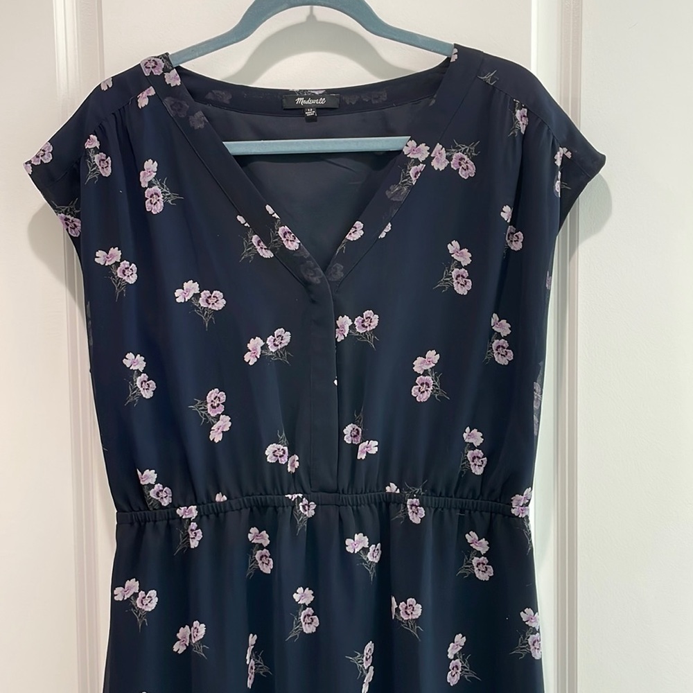 Blue floral Madewell dress